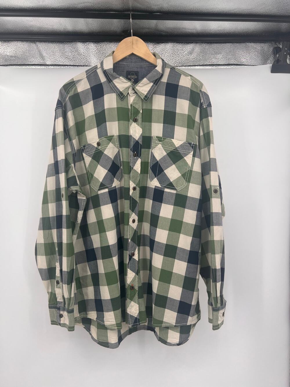 Redhead Long Sleeve Shirt Men's XL Black green
Buffalo Plaid Cotton